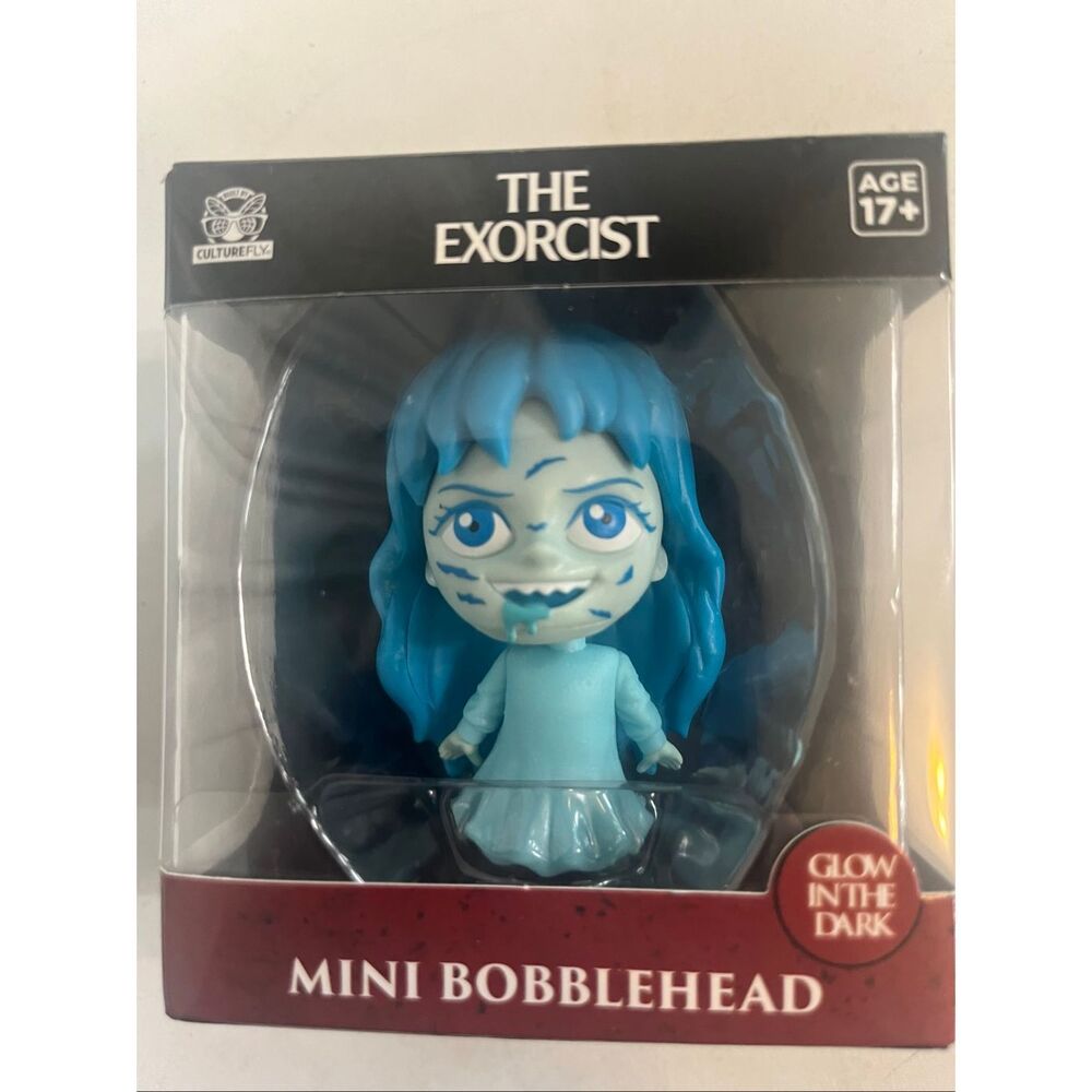 CultureFly “The Exorcist” Regan Horror Glow-in-the-Dark Mini Bobblehead NWOT - Picture 5 of 6